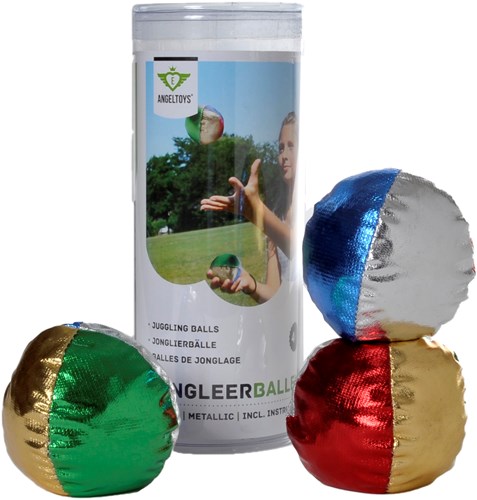 Longfield Games balles de jonglage métalliques 2,5 pouces set en tube