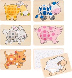 Goki Memory Spiel Tiere - Lernspiel Karten für Kinder