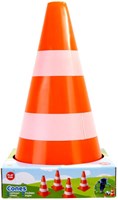 Jonotoys Verkehrshütchen Spielzeug Set orange-weiß 4 Stück Kunststoff