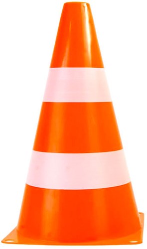 Jonotoys Verkehrshütchen Spielzeug Set orange-weiß 4 Stück Kunststoff-2