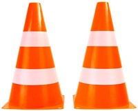 Jonotoys Verkehrshütchen Spielzeug Set orange-weiß 4 Stück Kunststoff-3
