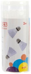 Jonotoys Badminton Federbälle weiß - 3er Set Kunststoff Shuttles