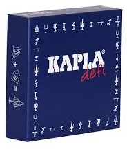 Kapla 8027 Holzplättchen Challenge 16-Teilig mit 12 Spielkarten, französische Ausgabe