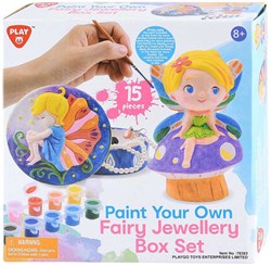 Playgo boîte à bijoux à peindre conte de fées jouet créatif 8 pièces