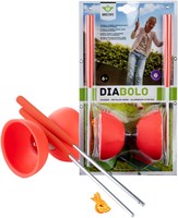 Angel Sports Diabolo Spielzeug Gummi Metallstäbe Fluor Rot