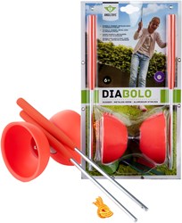Angel Sports Diabolo Spielzeug Gummi Metallstäbe Fluor Rot
