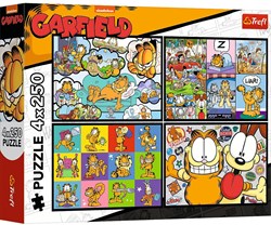 Trefl Puzzle Garfield 4x250 Teile - Garfield mag Montage nicht