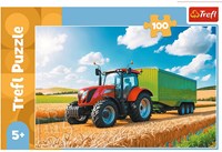 Trefl Puzzle Landwirtschaft Traktor mit Anhänger - 100 Teile FSC-3