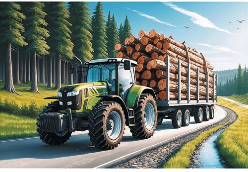 Trefl Puzzle 100 Teile - Waldtraktor - FSC Mix 70% - Fahrzeuge-3