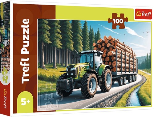 Trefl Puzzle 100 Teile - Waldtraktor - FSC Mix 70% - Fahrzeuge