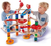 Hape E6024 - Super-Spiralburg, Quadrilla Kugelbahn, Konstruktionsspielzeug mit umfangreichem Zubehör, 129 teilig, aus Holz, ab 4 Jahren, mehrfarbig-2
