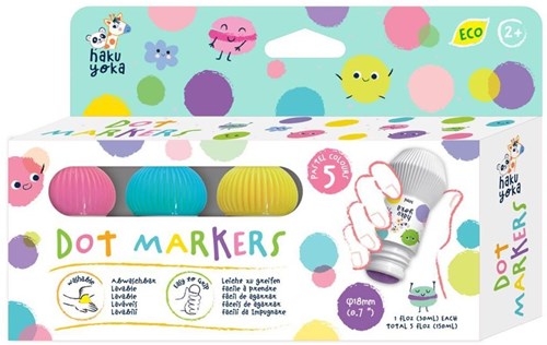 Haku Yoka Filzstifte Dot Markers Set für Kinder - kreative Marker