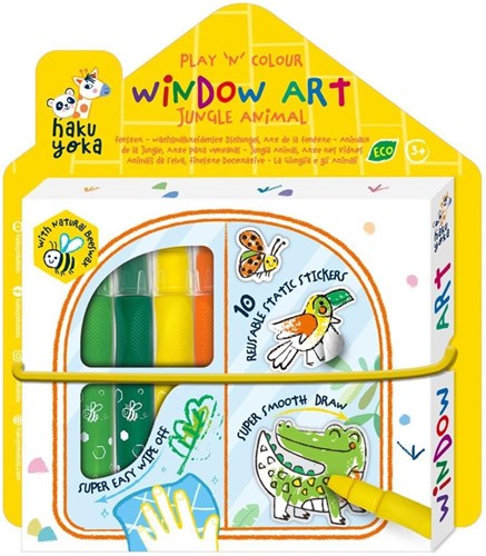 Haku Yoka Fensterkunst Set - Kreative Window Art wilde Tiere-3