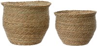 Decoris lot de pots de fleurs faits main en plastique pour intérieur et extérieur