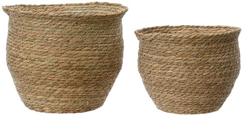 Decoris lot de pots de fleurs faits main en plastique pour intérieur et extérieur