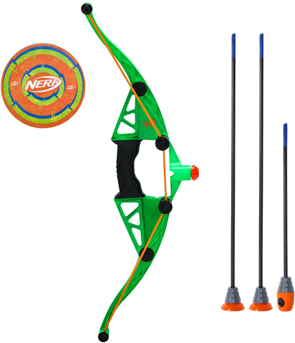 Nerf Bogenschießen Spielzeug Power Bow & Arrow Howler Set für draußen