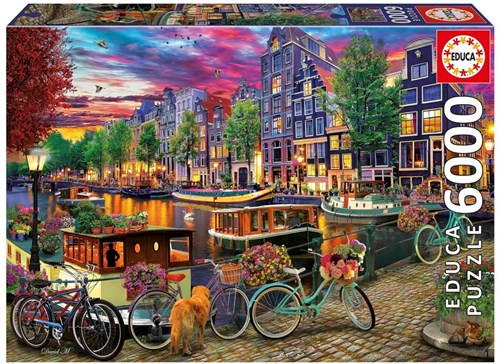 Educa puzzle Amsterdam vélos 6000 pièces carton