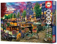 Educa puzzle Amsterdam vélos 6000 pièces carton-3