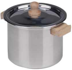 nic Kochtopf Spielzeug silber mit Deckel - Kinderküche Metall 10 cm