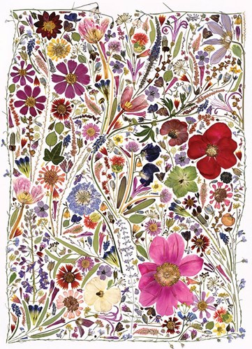 Cobble Hill Puzzle 1000 Teile - Blumenpuzzle Flower Press Frühling-2