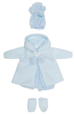 Asi Puppenkleidung Dufflecoat blau - Puppenjacke für Kinder