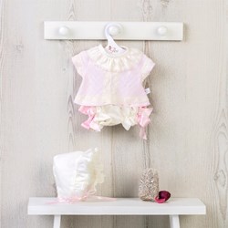 ASI DREAMS Doll Clothing - Blouse, Shorts And Bonnet - Baby Pink