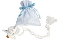 Asi Puppen Schnuller mit Tasche babyblau - Puppenzubehör