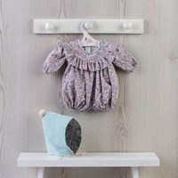ASI DREAMS Doll Clothing - Bodysuit And Bonnet In Liberty Print