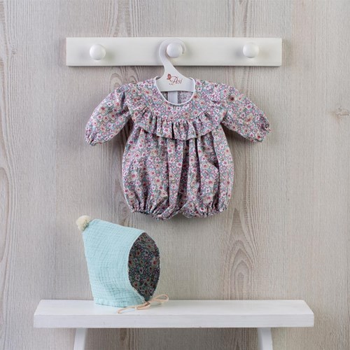 ASI DREAMS Doll Clothing - Bodysuit And Bonnet In Liberty Print