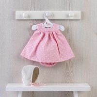 Asi Puppenkleidung Kleid mit Punkten und Mütze - Puppenzubehör