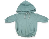 Asi Puppenkleidung - Langarm-Body mit Kapuze, altgrün, Puppenoutfit