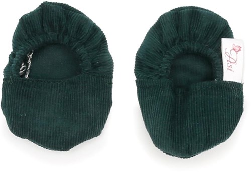 Asi Puppenkleidung Schuhe weich dunkelgrün Puppenzubehör