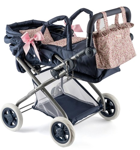 Asi Luxus Puppenwagen Kinderwagen groß Martina Kollektion mehrfarbig-3