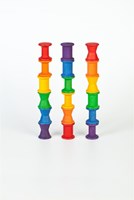 Grapat jouets bobines bois couleurs arc-en-ciel 18 pièces éducatif-3