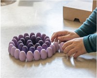 Grapat œufs mandala en bois violet - jouet créatif 36 pièces-3