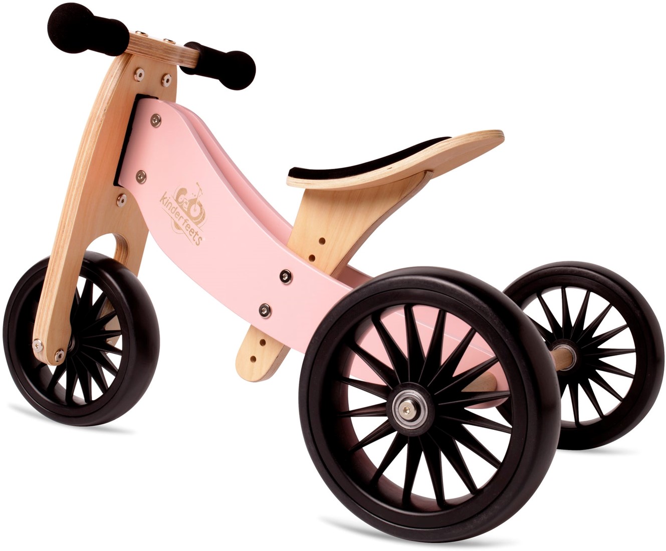 Kinderfeets 2-in-1 Laufrad & Dreirad aus Holz Tiny Tot Plus - Rose kaufen?