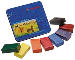 Stockmar Bienenwachsblöcke Standard 8 Farben mit Schwarz - kreatives Spielzeug