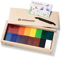 Stockmar blocs de cire set créatif 16 couleurs boîte en bois
