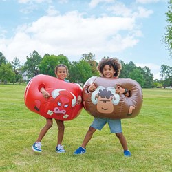 DoUPlay aufblasbare Bumper Balls 2er-Set für aktiven Outdoor-Spaß