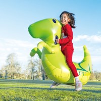 DoUPlay Dino Hüpfspielzeug aufblasbar für Kinder, Dinosaurier-2