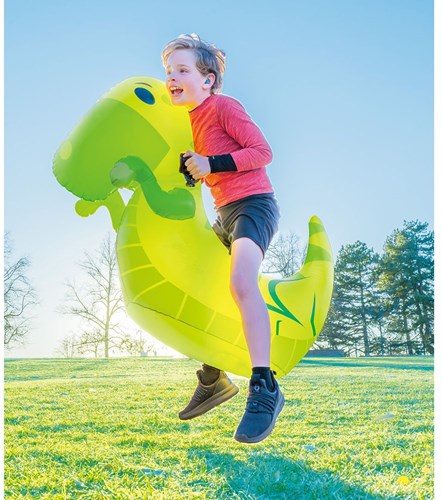 DoUPlay Dino Hüpfspielzeug aufblasbar für Kinder, Dinosaurier-3