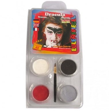 Eulenspiegel Schminkset - Motiv Dracula - auf Wasserbasis - 4 Farben-3