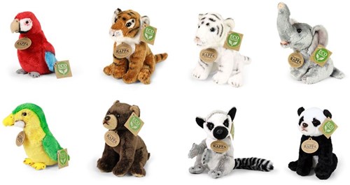 Rappa peluche animaux exotiques 8 modèles 15 cm jouet