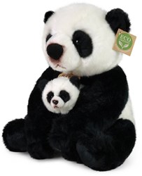 Rappa Plüsch Panda mit Baby - weiches Kuscheltier 27 cm Panda