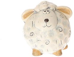 Deco schaap Bolli 8,5x8,5xh9,5cm wit