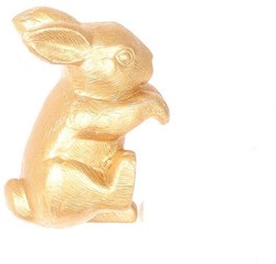 HBX natural living figurine lapin décoratif céramique dorée