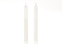 HBX natural living bougie de table LED blanche - lot de 2 - effet flamme réaliste