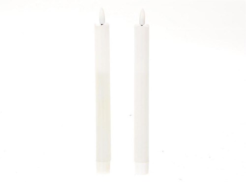 HBX natural living bougie de table LED blanche - lot de 2 - effet flamme réaliste