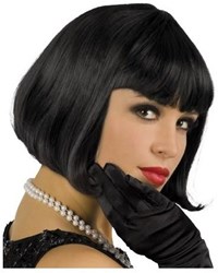 Boland Perücke schwarz Cabaret Bob Synthetikhaar Damen Karneval