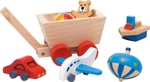 Goki Puppenhaus Zubehör Kinderzimmer Holzspielzeug Set-2